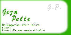 geza pelle business card